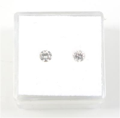 2 lose Brillanten zus. 0,435 ct - Exklusive Diamanten und Farbsteine