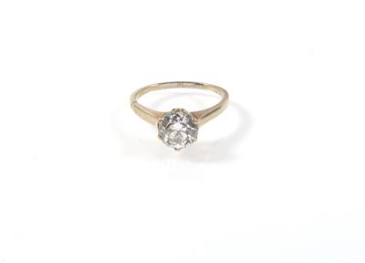 Altschliffbrillantsolitär ca.2 ct - Exklusive Diamanten und Farbsteine