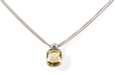 Beryllanhänger ca. 5 ct - Exklusive Diamanten und Farbsteine