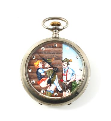 Taschenuhr mit erotischer Darstellung - Schmuck - Uhrenschwerpunkt