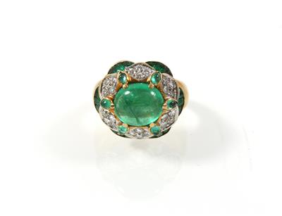 Brillant Smaragdring - Exklusive Diamanten und Farbsteine