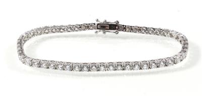 Brillantarmband zus. 7,93 ct - Exklusive Diamanten und Farbsteine