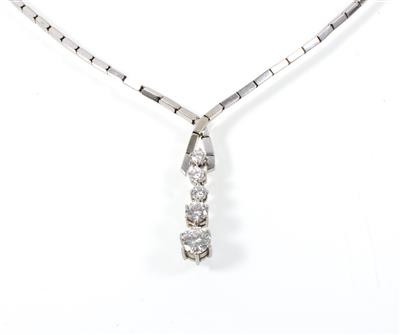 Brillantcollier zus. ca. 2 ct - Klenoty