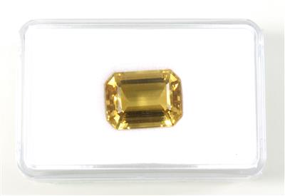 Gelber Beryll 15,80 ct - Exklusive Diamanten und Farbsteine