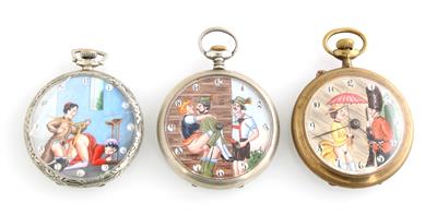 Drei erotische Taschenuhren - Uhren