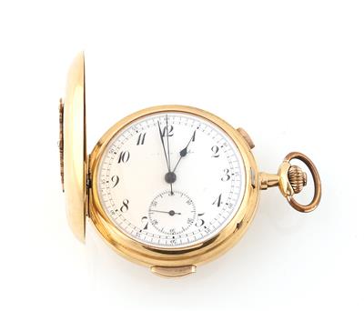 Taschenuhr mit Chronograph und Viertelstundenrepetition - Uhren und Herrenaccessoires