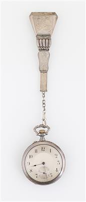 Dekorative Taschenuhr mit Chatelaine - Uhren u. Herrenaccessoires