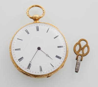 Dekorative Taschenuhr, signiert "Mohr in Würzburg", um 1850 - Uhren- u. Herrenaccessoires