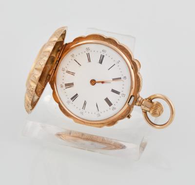 Dekorative Medaillon-Taschenuhr, um 1890 - Uhren- u. Herrenaccessoires