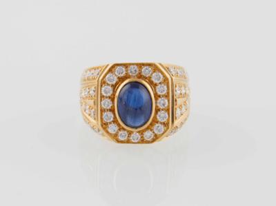 A brilliant and sapphire ring - Watches and men's accessories