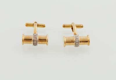 A Pair of Brilliant Cufflinks, Total Weight c. 0.25 ct - Orologi e accessori da uomo