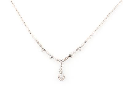 Diamantcollier zus. ca. 1,30 ct - Gioielli