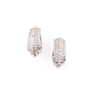 Brillantohrclips zus. ca. 1,00 ct - Jewellery