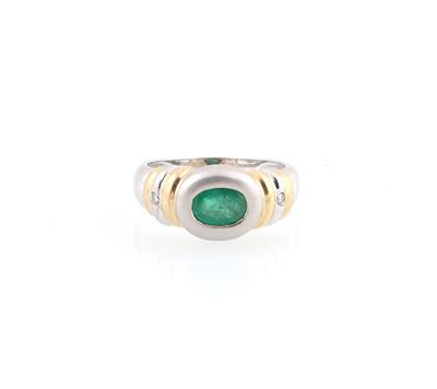 Smaragd-Brillant-Ring - Schmuck