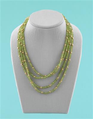 Zwei Peridothalsketten - Jewellery