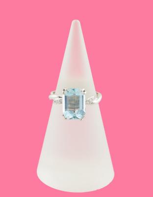 Brillant Aquamarin Ring - Gioielli