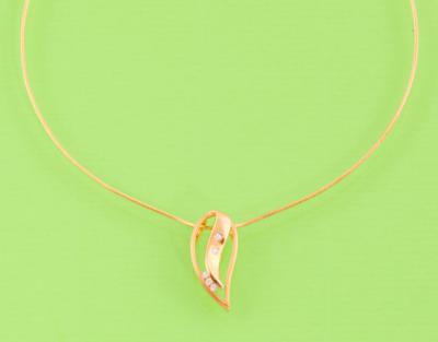 Collier mit Brillantanhänger zus. ca. 0,25 ct - Gioielli