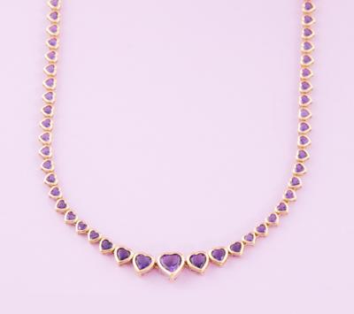 Amethyst Herzcollier - Jewellery