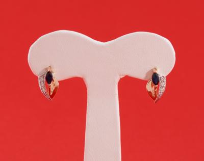 Brillant Saphir Ohrringe - Jewellery