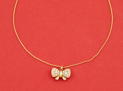 Brillantanhänger Schmetterling zus. ca. 0,35 ct - Jewellery