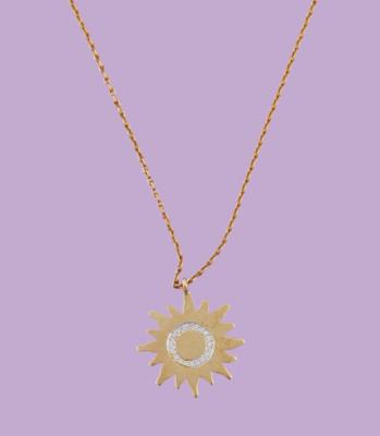 Brillantanhänger Sonne zus. ca. 0,20 c - Schmuck