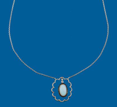 Diamant Opalcollier - Jewellery