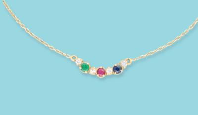 Brillant Farbstein Collier - Jewellery