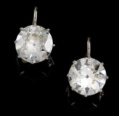 Altschliffdiamantohrringe zus. 9,30 ct - Juwelen