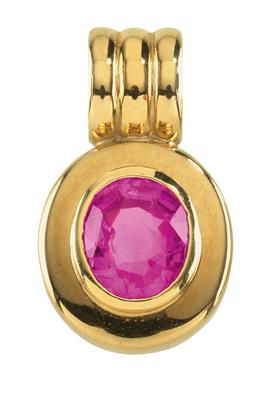 A pendant with untreated pink sapphire 2,41 ct, - Jewellery
