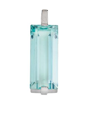 An aquamarine pendant, total weight ca. 26 ct - Jewellery