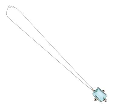 An aquamarine pendant ca. 28 ct - Klenoty