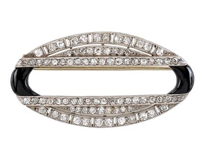 Spilla con diamanti Art Deco, in tutto ca. 1,60 ct - Gioielli