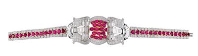 A diamond and ruby bracelet - Klenoty