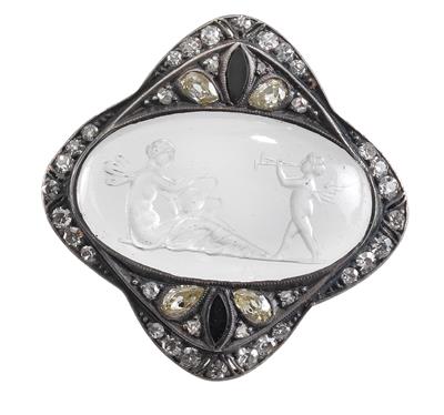 A diamond brooch, total weight ca. 0,75 ct - Klenoty