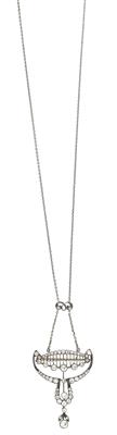 A diamond necklace, total weight ca. 2,90 ct - Klenoty