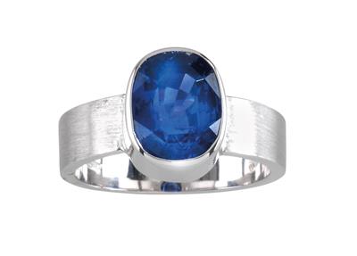 A ring set with an untreated sapphire ca. 3,85 ct - Klenoty