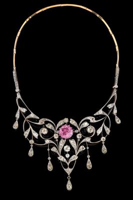 Collier con ametista e diamanti, in tutto ca.10 ct - Gioielli