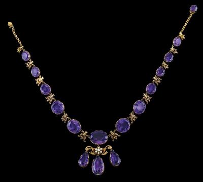 An amethyst necklace total weight c. 100 ct - Klenoty