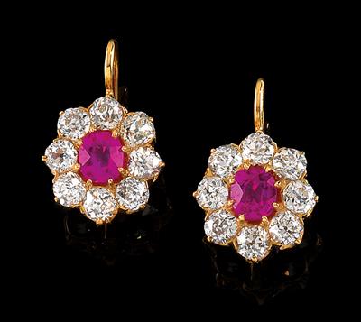 A pair of brilliant ruby earrings - Klenoty