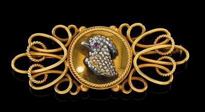 A brooch set with diamonds - Klenoty