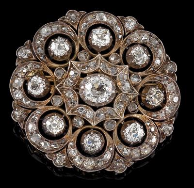 A diamond brooch total weight c. 3.90 ct - Jewellery