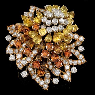 A Massoni diamond brooch total weight c. 20 ct - Jewellery