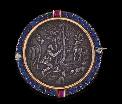 A sapphire brooch - Jewellery