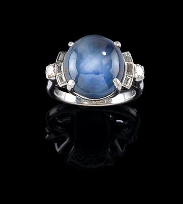 A star sapphire ring c. 19 ct - Jewellery