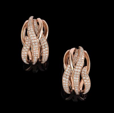 A pair of brilliant ear clips, total weight 1,45 ct - Klenoty