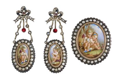 An enamel jewellery set - Klenoty
