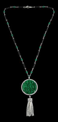 Jade Brillantcollier - Juwelen
