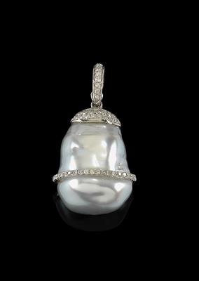A brilliant and cultured pearl pendant - Jewellery