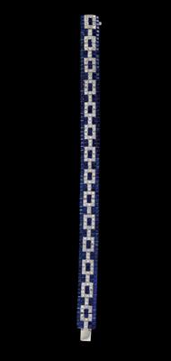 A brilliant and sapphire bracelet - Klenoty