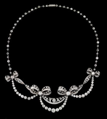 A diamond garland necklace total weight c. 8.50 ct - Klenoty